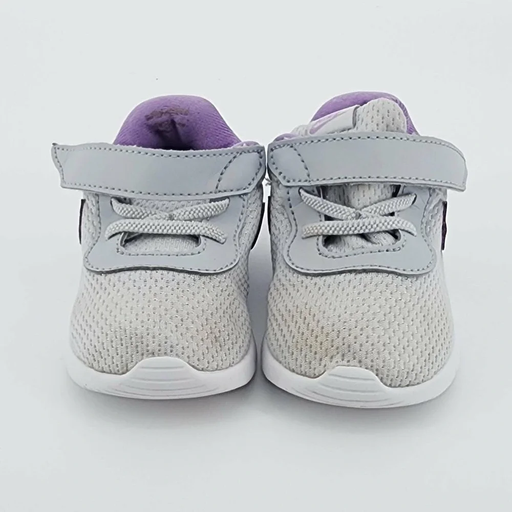 Nike Tanjun TD Toddler‎ Girls Grey Purple Sneakers 859620-002 Size 5C